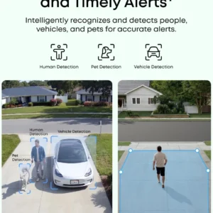 eufy Security eufyCam C35, Wireless Security Camera, Outdoor and Indoor, Magnetic Mount, Color Night Vision, Local Storage, No Monthly Fee, IP67, Supports Solar Panel, White view 6