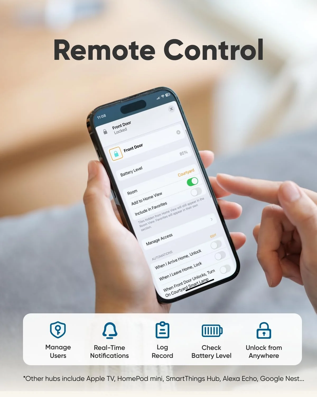 Remote app control and notifications