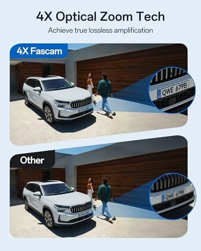 FOSCAM SD4 2k 4MP Outdoor Security Camera, 5G/2.4GHz WiFi PTZ IP Surveillance Camera with 4X Optical Zoom, Smart AI Human Detection, 2-Way Audio, 165ft Night Vision, CMOS Image Sensor, IP66