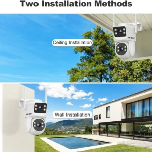 GENBOLT PTZ WiFi Security Camera Outdoor with Dual Lens, CCTV Surveillance with Dual View, Cloud Storage Upgraded with Color Night, Auto Tracking Humanoid Detection [DC&PoE] view 6