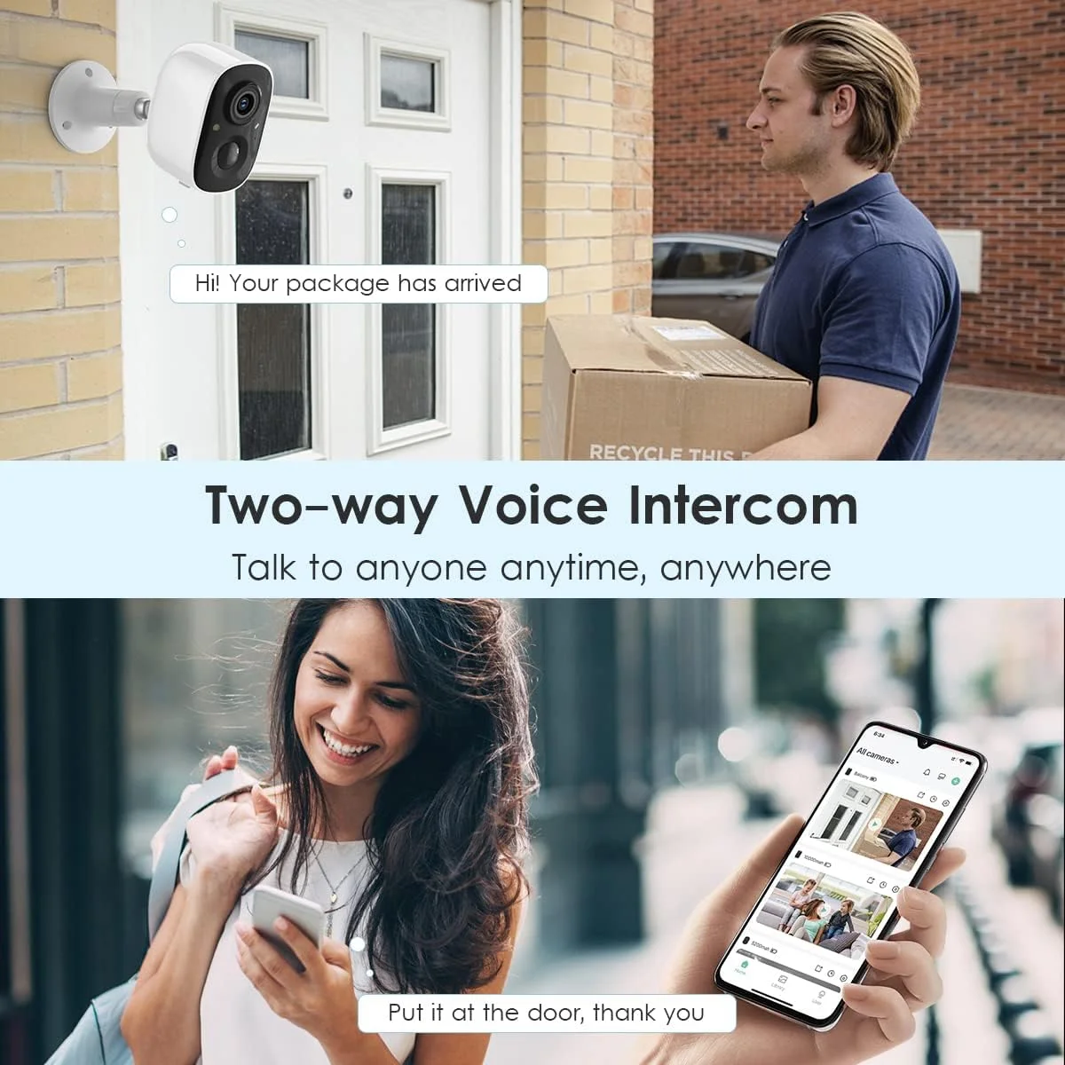 Two-way talk feature for visitor communication