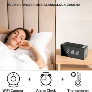 Hidden Camera Clock 4K HD WiFi, Wireless Camera with Night Vision Motion Detection, Nanny Cam for Home Security Indoor, Remote Live Stream Surveillance Camera view 5