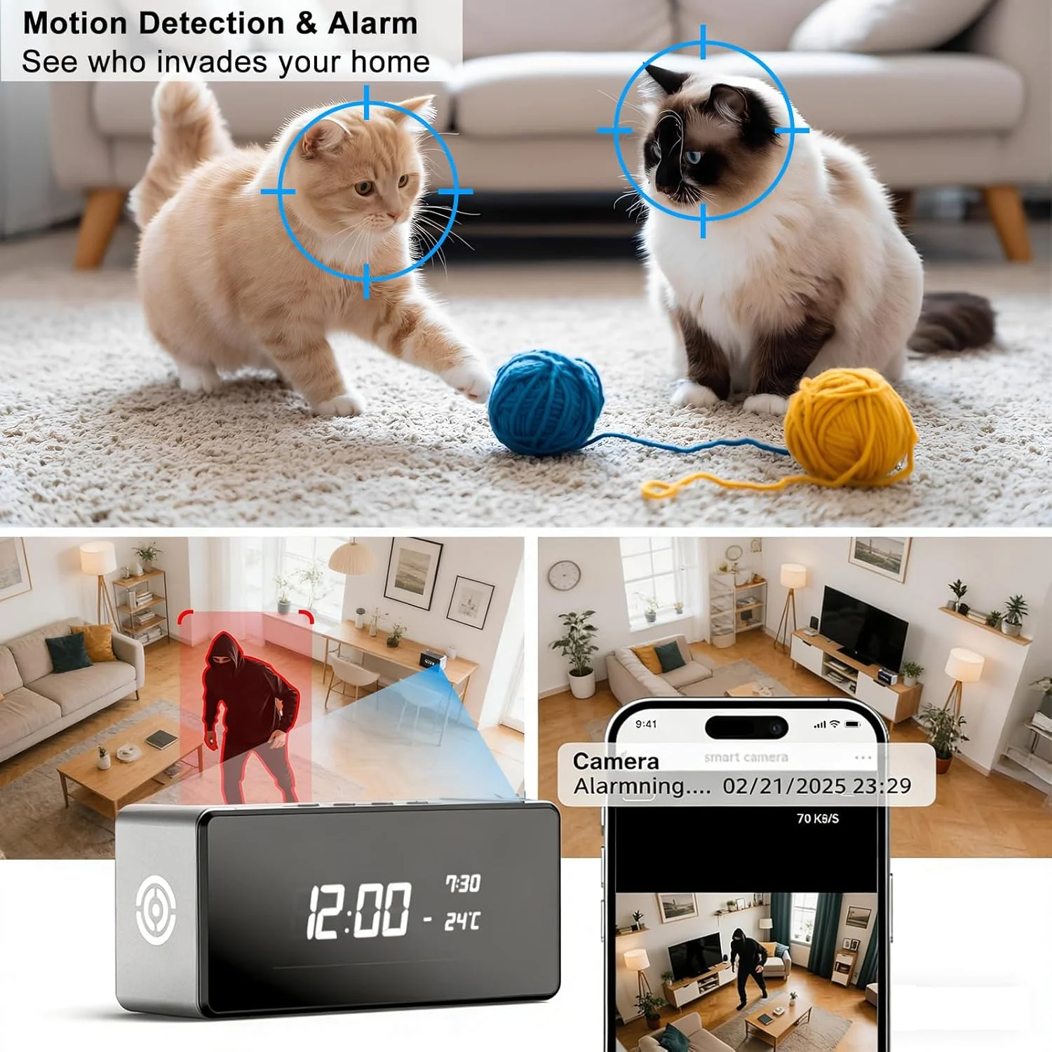 MicroSD Card Storage for Hidden Camera Clock Footage