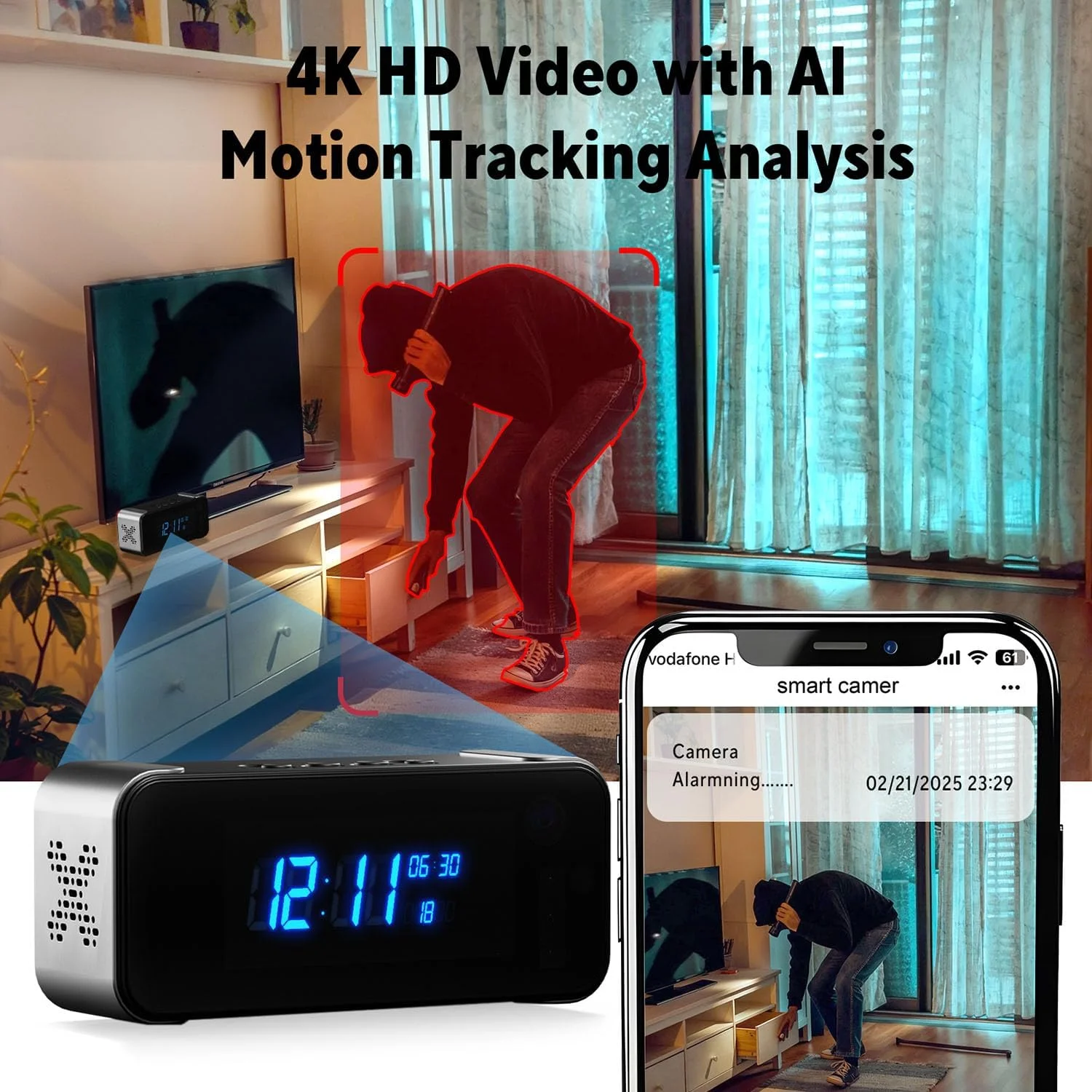 Smart motion detection alerts on phone