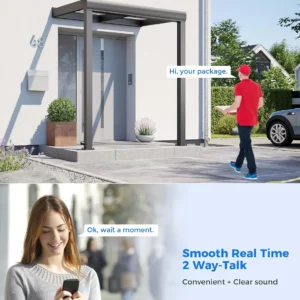Hiseeu 2Pack Wireless Security Camera, Dual Lens WiFi PTZ Camera Outdoor | 5G/2.4G WiFi, Motion Tracking, Color Night Version, No-Monthly Fees, Power Cord view 6