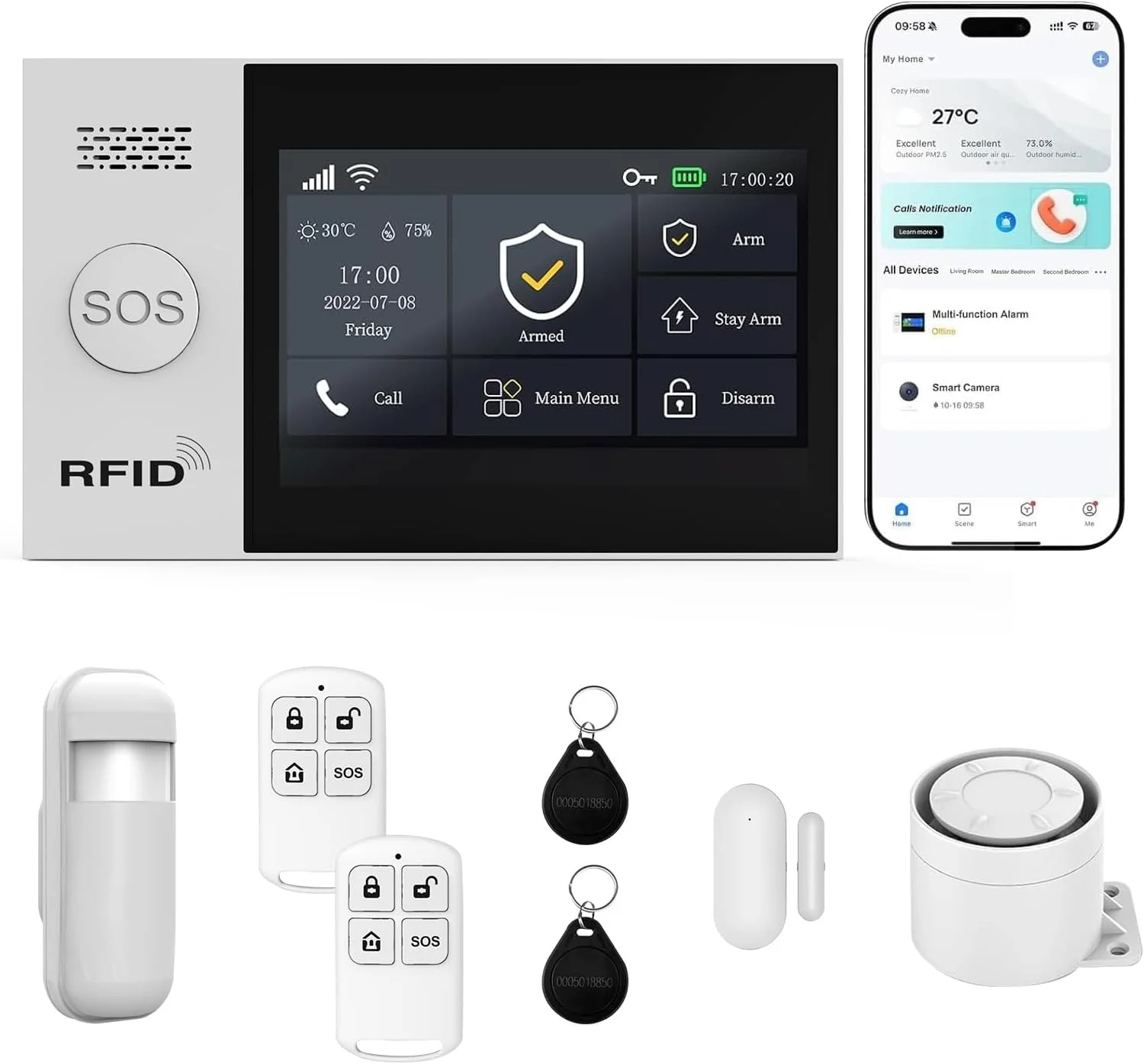 Smart 4G Wi-Fi Home Alarm System Control Panel