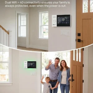 Home Security Systems Alarm System for Home Security GSM/4G+WiFi | 4.3" Touch Screen | SOS | App Instant Alerts | Wireless Smart System | DIY Motion & Door Sensors | Work with Alexa | No Monthly Fee view 3