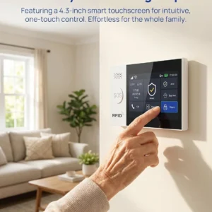 Home Security Systems Alarm System for Home Security GSM/4G+WiFi | 4.3" Touch Screen | SOS | App Instant Alerts | Wireless Smart System | DIY Motion & Door Sensors | Work with Alexa | No Monthly Fee view 5
