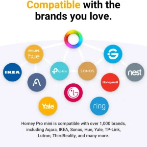Homey Pro mini | Smart Home Hub for Home Automation – Features Zigbee, Ethernet, Matter & Thread. Compatible with Apple Siri, Amazon Alexa & Google Home. view 3