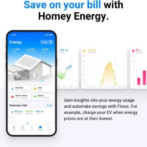 Homey Pro mini | Smart Home Hub for Home Automation – Features Zigbee, Ethernet, Matter & Thread. Compatible with Apple Siri, Amazon Alexa & Google Home. view 4