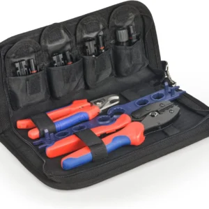 iCrimp Solar PV Panel Crimping Tool Kit, c/w Solar Connector Crimper works for AWG14-10,2.5/4/6mm², Solar Connectors, Wire Cable Cutter, Solar Spanner Wrench, All in One Oxford Bag view 1