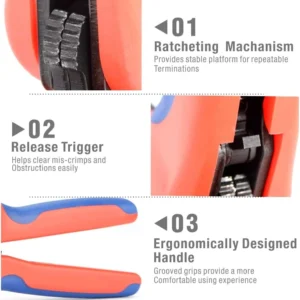 iCrimp Solar PV Panel Crimping Tool Kit, c/w Solar Connector Crimper works for AWG14-10,2.5/4/6mm², Solar Connectors, Wire Cable Cutter, Solar Spanner Wrench, All in One Oxford Bag view 3