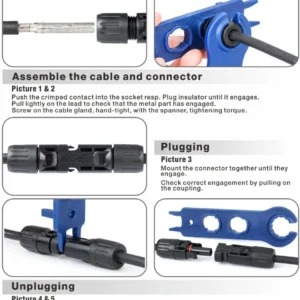 iCrimp Solar PV Panel Crimping Tool Kit, c/w Solar Connector Crimper works for AWG14-10,2.5/4/6mm², Solar Connectors, Wire Cable Cutter, Solar Spanner Wrench, All in One Oxford Bag view 5