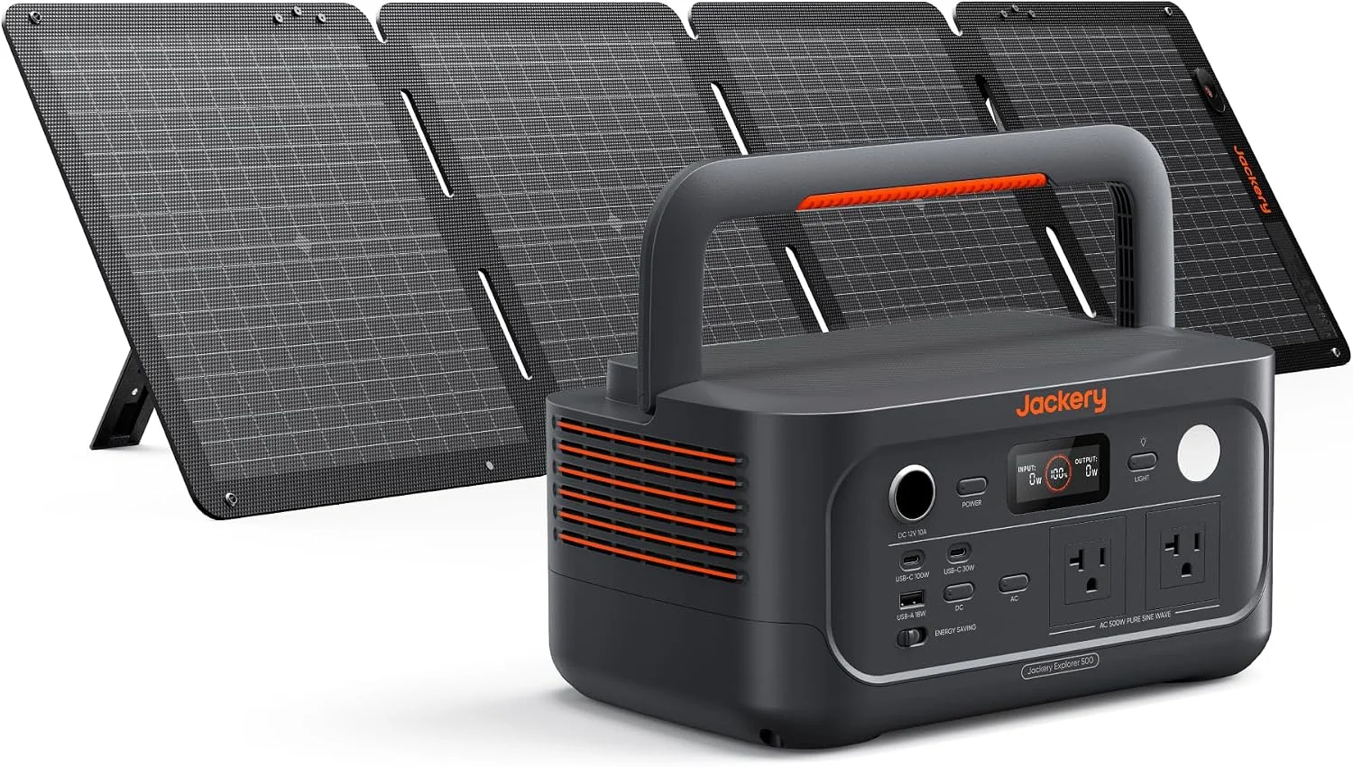 Jackery Explorer 500 v2 Portable Power Station, 512Wh LiFePO4 Battery, 500W AC/1000W Peak, Solar Generator for Camping, Outdoors, and Power Outages