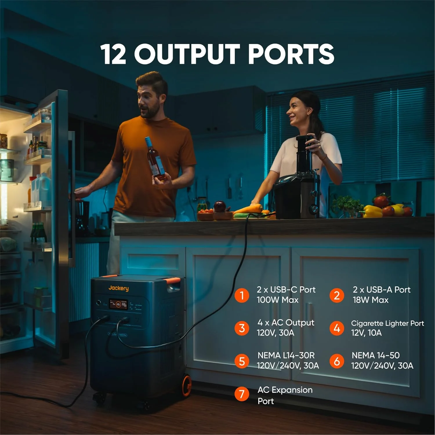 Jackery Solar Generator 5000 Plus with 500W(85Wx6) Solar Panels, 5040Wh LiFePO4 Battery Power Station, 120V/240V 7200W AC Output, Portable Generator for Home Battery Backup, Power Outages