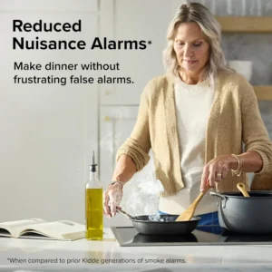 Kidde Smart Smoke and Carbon Monoxide Detector, Ring App Enabled for Real-Time Notifications, Hardwired Alarm, AA Backup Battery view 7