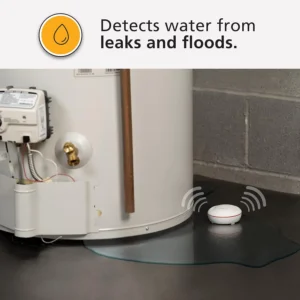 Kidde WiFi Water Leak Detector & Freeze Alarm, Alexa Device, Smart Leak Detector for Homes with App Alerts,White view 2