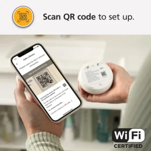 Kidde WiFi Water Leak Detector & Freeze Alarm, Alexa Device, Smart Leak Detector for Homes with App Alerts,White view 5