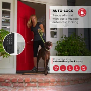 Kwikset SmartCode 270 Keyless Entry Electronic Touchpad Deadbolt Door Lock | Matte Black, Auto-Lock, Custom User Codes, Advanced Security, Contemporary Design view 5