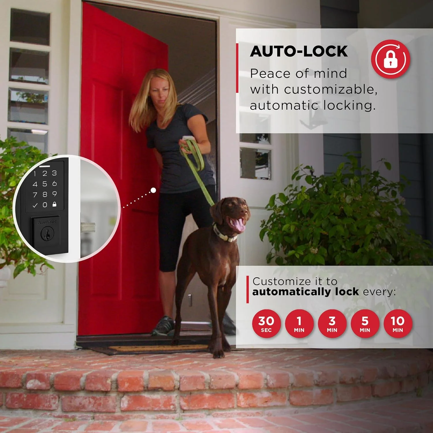 LED backlit keypad for night entry