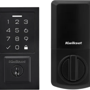 Kwikset SmartCode 270 Keyless Entry Electronic Touchpad Deadbolt Door Lock with Auto-Lock, Custom User Codes, Advanced Security in Matte Black Contemporary view 1