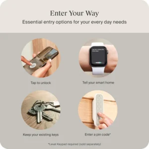 Level Bolt Smart Deadbolt - Make Your Lock Smart Without Changing Keys or Hardware - Matter-Over-Thread - Keyless & Remote Access via Apple, Alexa, Google Home, SmartThings view 4