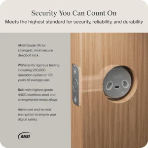 Level Bolt Smart Deadbolt - Make Your Lock Smart Without Changing Keys or Hardware - Matter-Over-Thread - Keyless & Remote Access via Apple, Alexa, Google Home, SmartThings view 6
