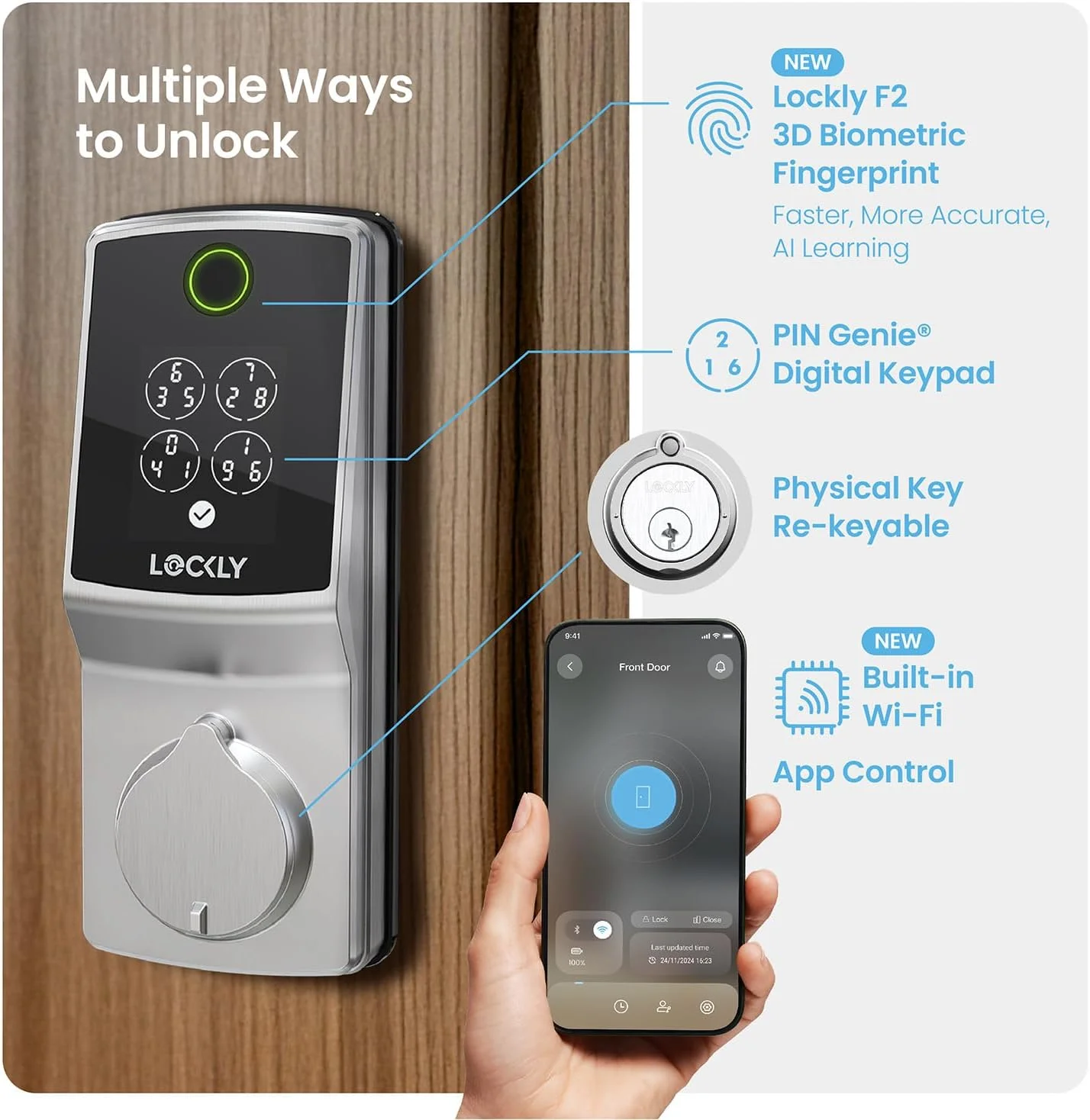 Lockly Secure Pro AI Fingerprint Scanner