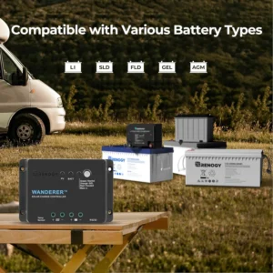 【New Upgrades】 Renogy 200 Watt Solar Panel Kit 12 Volt N-Type Starter Kit with 2 Pcs 100W Solar Panel and 30A PWM Charge Controller for RV, Boats, Trailer, Camper, Marine,Off-Grid System view 6