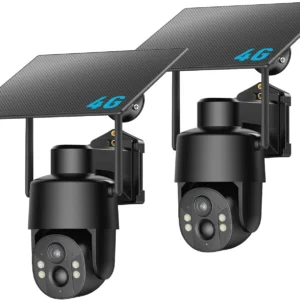 No WiFi Security Camera, 4G LTE Solar Cellular Security Camera, Built-in SIM Card, 4MP Live Video, 360° Full View, Color Night Vision, Instant Alerts, 2 Storage Ways for Remote/Off-Grid Area view 1