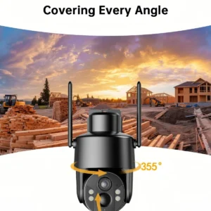 No WiFi Security Camera, 4G LTE Solar Cellular Security Camera, Built-in SIM Card, 4MP Live Video, 360° Full View, Color Night Vision, Instant Alerts, 2 Storage Ways for Remote/Off-Grid Area view 5