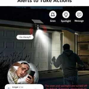 No WiFi Security Camera, 4G LTE Solar Cellular Security Camera, Built-in SIM Card, 4MP Live Video, 360° Full View, Color Night Vision, Instant Alerts, 2 Storage Ways for Remote/Off-Grid Area view 7