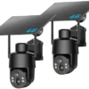 No WiFi Security Camera, 4G LTE Solar Cellular Security Camera, Built-in SIM Card, 4MP Live Video, 360° Full View, Color Night Vision, Instant Alerts, 2 Storage Ways for Remote/Off-Grid Area