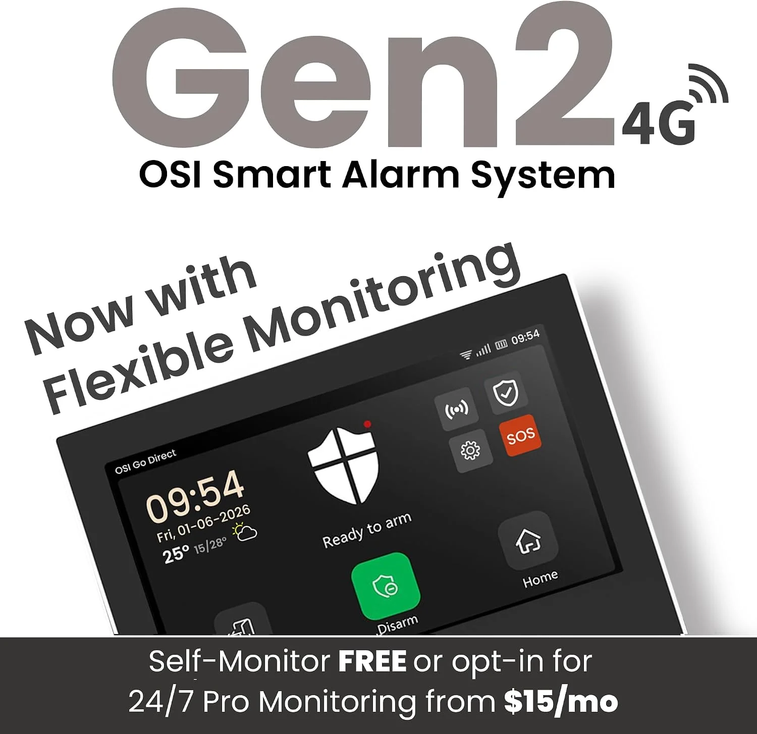OSI Alarm System HD Touchscreen