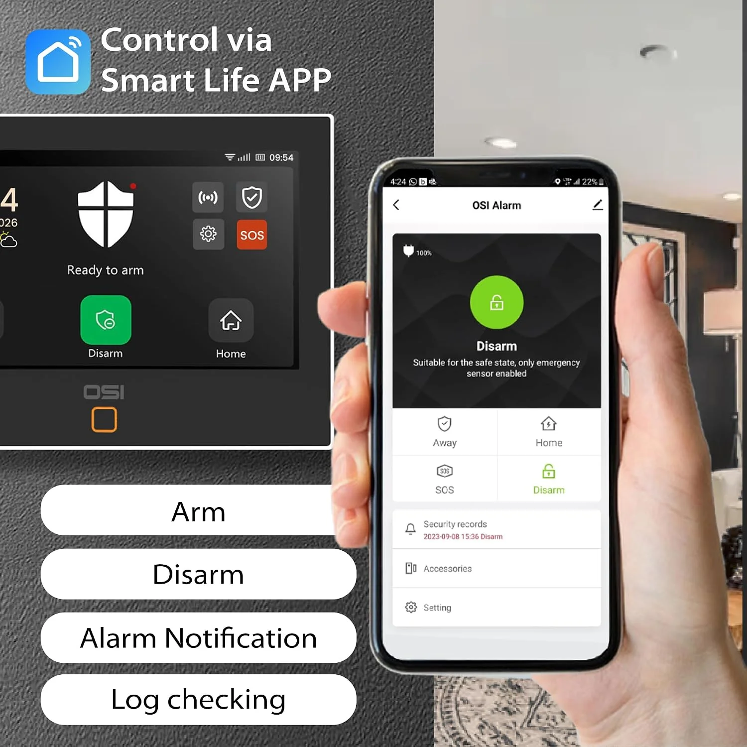 Emergency SOS Alarm Feature