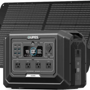 OUPES 2000W Solar Generator with Panels Included, 36Min Fast Charge, 1024Wh LiFePO4 Portable Power Station w/ 100W Panel, for Camping Road Trips Picnics Home Backup Emergency view 1