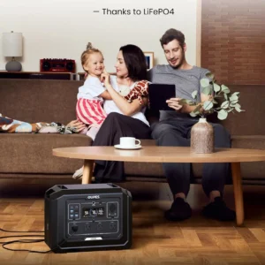 OUPES 2000W Solar Generator with Panels Included, 36Min Fast Charge, 1024Wh LiFePO4 Portable Power Station w/ 100W Panel, for Camping Road Trips Picnics Home Backup Emergency view 7