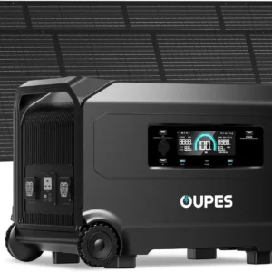 OUPES Guardian 6000 Solar Generator Kit: 4608Wh Power Station with 6000W Output (7200W Boost), 120V/240V Dual Voltage, 2x240W Solar Panels for Off-Grid Home Backup & Emergency Power view 1