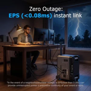 P5000 Pro 5120Wh Portable Power Station, 3600W Solar Generator | with 5 AC Outlets (5000W Surge), 1800W AC Fast Charging, 1000W MPPT for Home, Emergency, RV, Outdoor Camping view 4