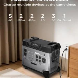 P5000 Pro 5120Wh Portable Power Station, 3600W Solar Generator | with 5 AC Outlets (5000W Surge), 1800W AC Fast Charging, 1000W MPPT for Home, Emergency, RV, Outdoor Camping view 6