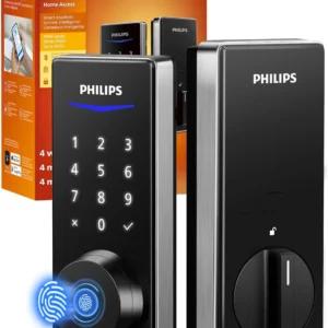 Philips Fingerprint Smart Lock, Keyless Entry Door Lock, Smart Door Locks for Front Door, Keypad Deadbolt, APP Control, 9-Month Long Battery view 1