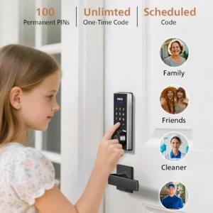 Philips Fingerprint Smart Lock, Keyless Entry Door Lock, Smart Door Locks for Front Door, Keypad Deadbolt, APP Control, 9-Month Long Battery view 5