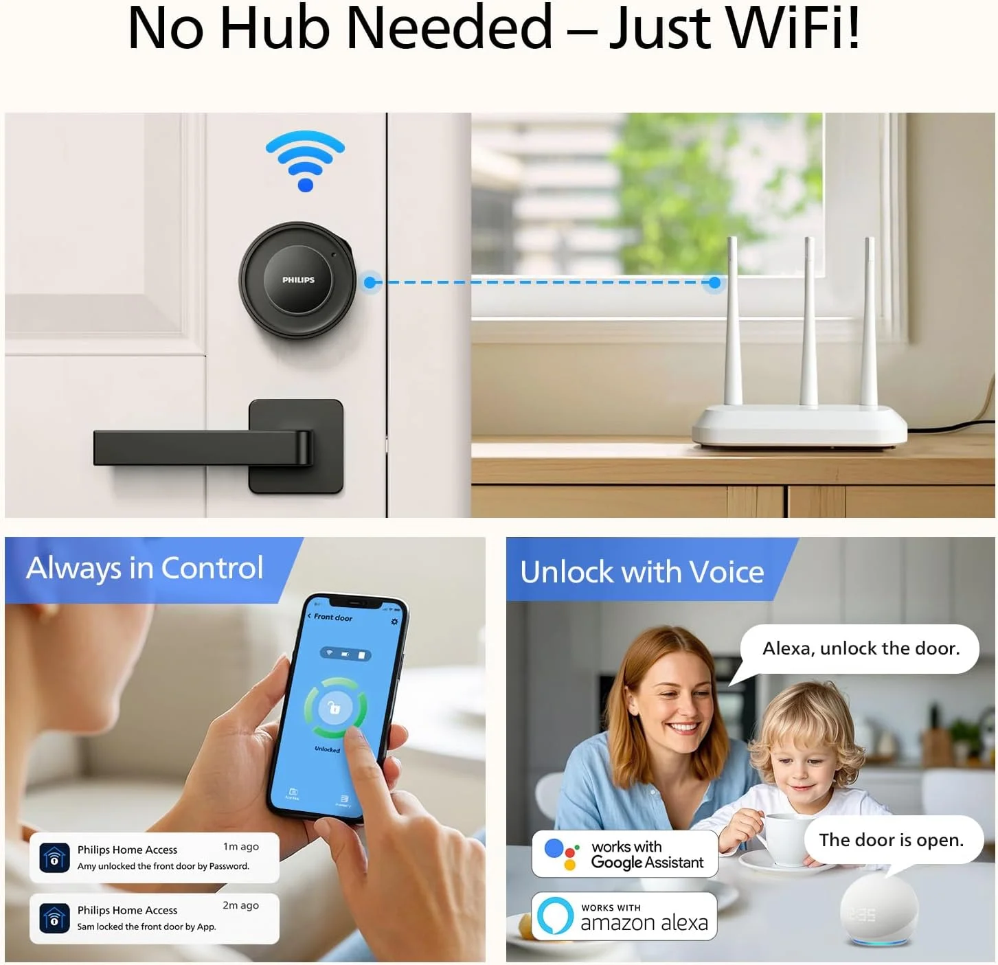 Smartphone app controlling smart lock