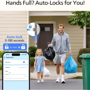 Philips WiFi Smart Deadbolt Lock with Fingerprint Keypad, APP Remote Control, Smart Retrofit Lock for Existing Deadbolt, Keyless Entry, Voice Control, Interior Auto-Locking view 6