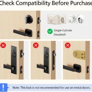 Philips WiFi Smart Deadbolt Lock with Fingerprint Keypad, APP Remote Control, Smart Retrofit Lock for Existing Deadbolt, Keyless Entry, Voice Control, Interior Auto-Locking