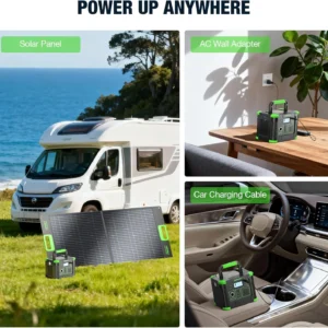 Portable Power Station 330W, GRECELL 288.6Wh Solar Generator with 60W USB-C PD Output, 120V Pure Sine Wave AC Outlet Backup Lithium Battery for Outdoors Camping Travel Home Blackout view 7