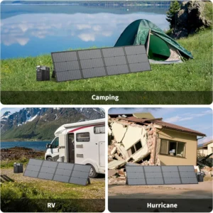 Portable Solar Panel 220W 40V Monocrystalline Foldable Solar Panels Charger Power Backup, IP67 Waterproof Durable for Power Station RV Camping Off Grid Fishing view 6
