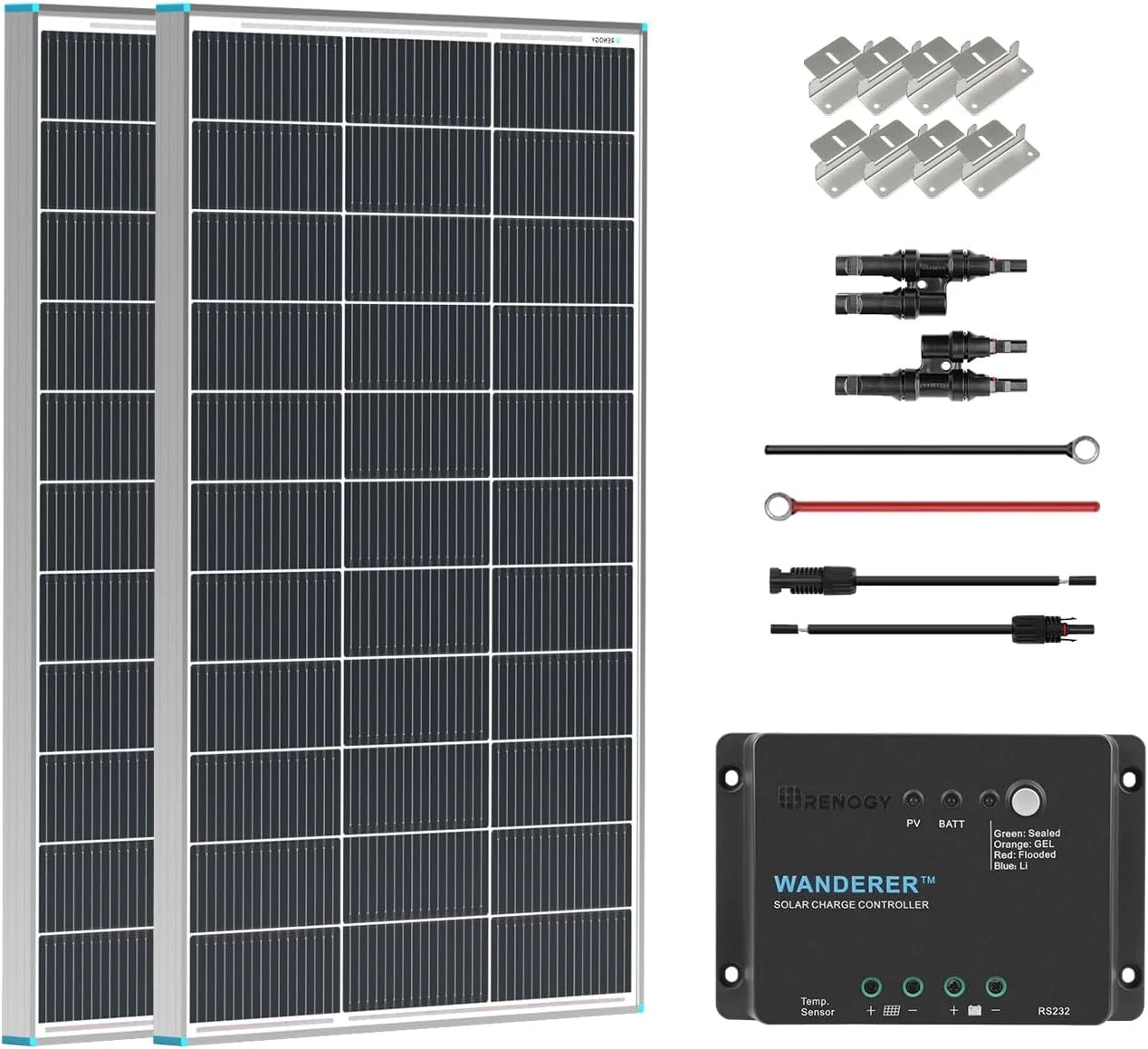 Renogy 200W Solar Panel Starter Kit setup for RV