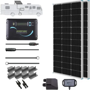 Renogy 200 Watt 12 Volt Monocrystalline Solar Panel Starter Kit with 2 Pcs 100W Solar Panel and 30A PWM Charge Controller for RV, Boats, Trailer, Camper, Marine ,Off-Grid System view 7