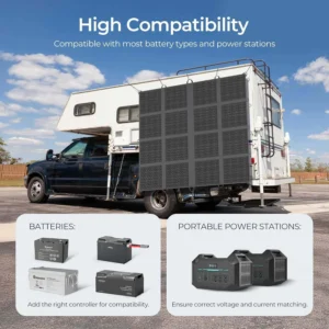 RENOGY REGO 400W Portable Solar Panel, Renogy Solar Blanket N-Type Foldable Solar Panel, 25% High Efficiency, Lightweight Solar Panel Charger for Camping, RV, Marine, SUV, Off Grid Applications view 6